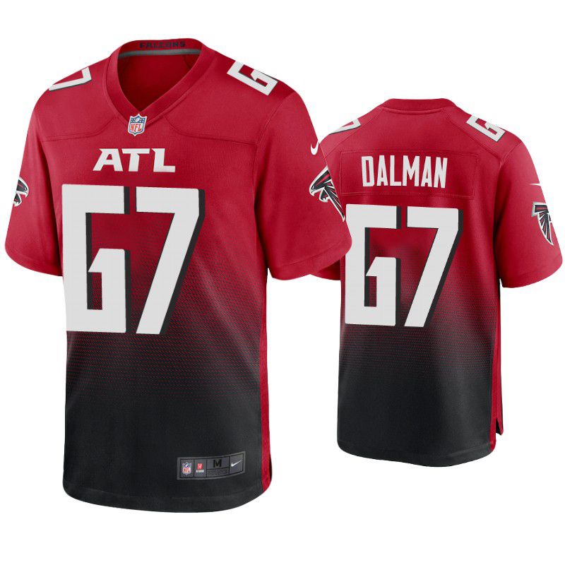 Men Atlanta Falcons 67 Drew Dalman Nike Red Game NFL Jersey